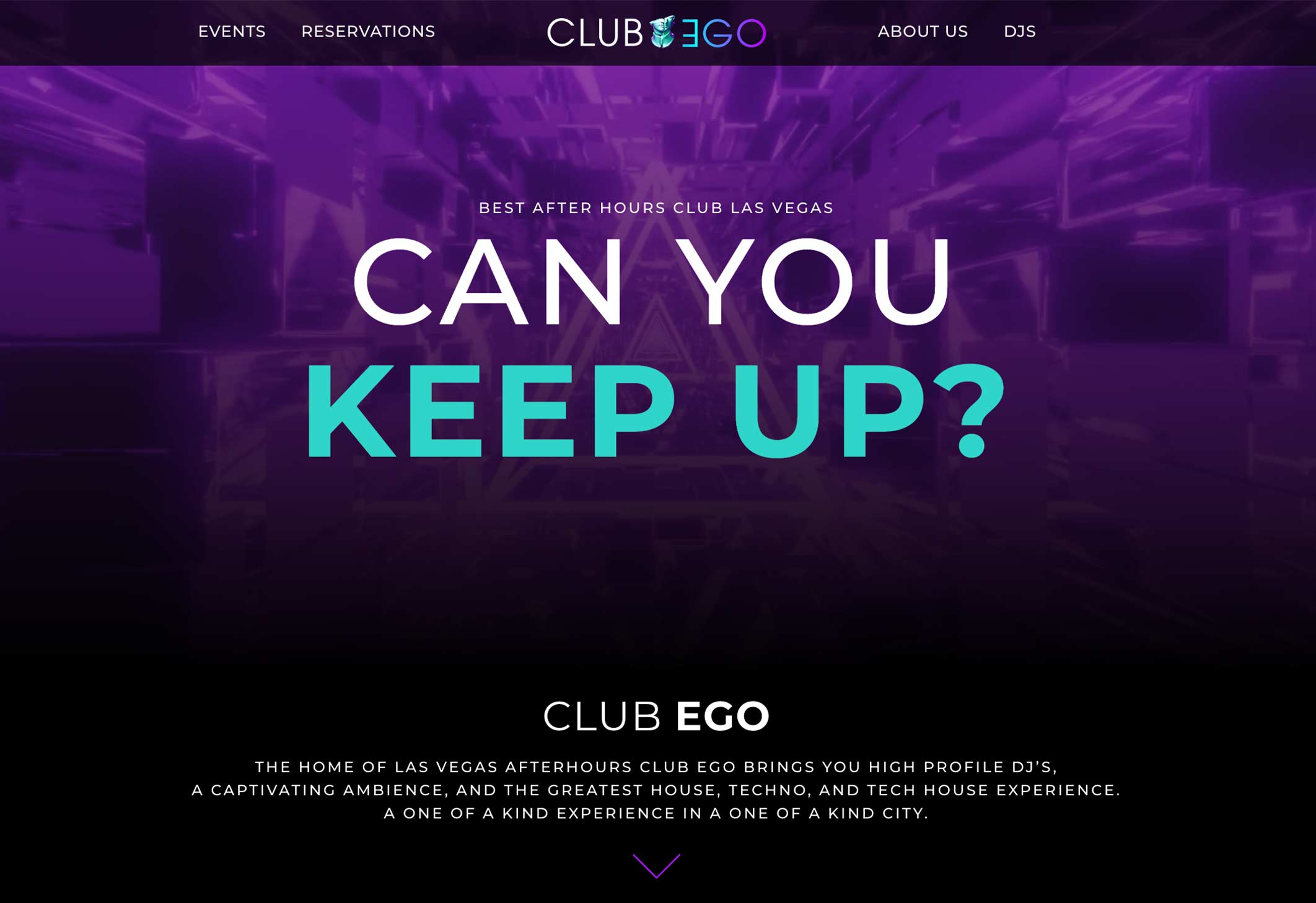 Club EGo Web Design Las Vegas