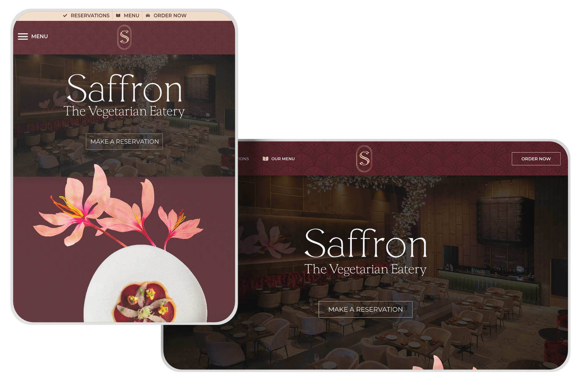 Las Vegas Web Design, Saffron the Vegetarian Eatery